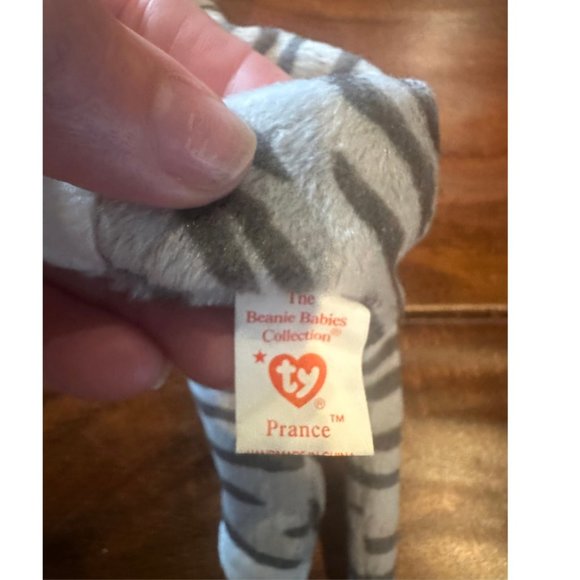 TY Beanie Baby PRANCE the Gray Tabby Cat 8” MWMTs Stuffed Toy - Picture 6 of 7